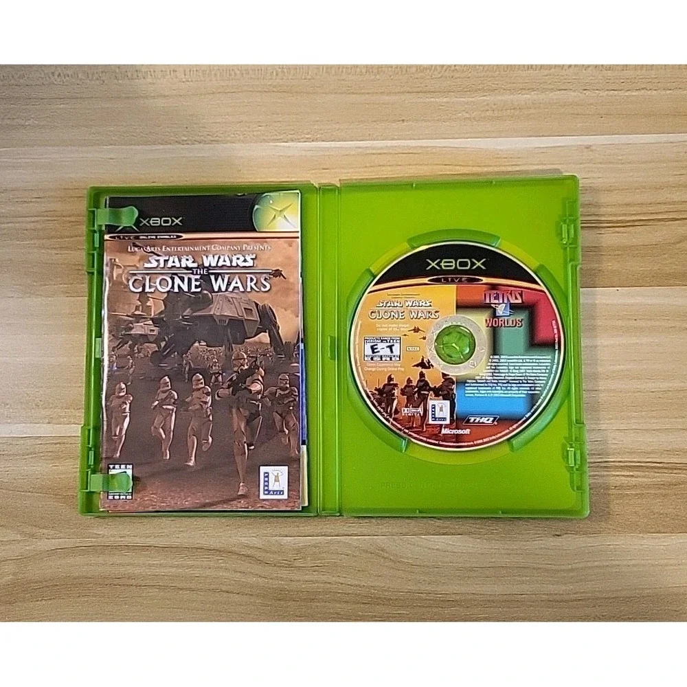 XBOX Star Wars The Clone Wars/Tetris Worlds 2003 Complete